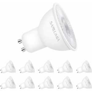 5w Led Spot Culot Gu10|435lm|Équivaut 50w Halogène|Blanc Chaud 3000k|100° Larges Angle De Faisceau |Led Light Lampe|Finition Verre|Lot De 10 Ampoules - Neuf