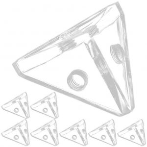 8pcs Acrylique Vitrine Connecteurs Triangles Vitrine Acrylique Coin Connecteur-Good - Neuf