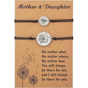 Kal-Bracelet Couple Cadeau Pour Couple, 2 Pièces Bracelet Amoureux, Bracelet De Promesse, Femmes Pour Petite Amie Petit Ami Mari Épouse Famille Amis - Neuf