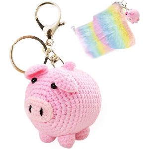 KAL-Sac À Main Pendentif De Sac Cochon Porte-Clés Pendentif Pour Sac À Main Accessoires Pour Femmes Bijou De Sac Pour Ados Sac D'École Sac À Dos Mignon Filles - Neuf