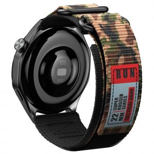 Typi-Bracelet De Montre Robuste Universel De 22 Mm ¿ Bracelet En Nylon À Double Boucle ¿ Bracelet À Dégagement Rapide De 22 Mm/20 Mm/24 Mm Pour Hommes Et Femmes|Black-Camouflage|20mm - Neuf
