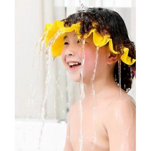 Baby Bath Cap Shower Cap Shower Cap For Toddlers, Adjustable Soft Shampoo Eye Protection When Washing Hair - Neuf