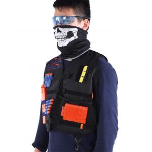 Gilet tactique pour enfants, pistolet jouet, clip, veste, porte-balles et munitions (entierement equipe) - Neuf