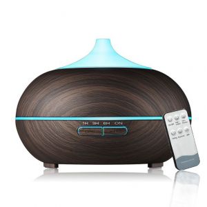 L'Huile essentielle Diffuseur & Humidificateur à Ultrason: 500 ml Diffuseur de parfum avec Télécommande, Huile Essentielle Diffuseur & Humidificateur avec 7 Couleurs de LED - Neuf