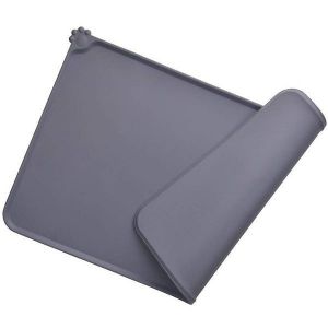 Tapis D'alimentation Antidérapant En Silicone Pour Chiens ¿ Imperméable, Facile À Nettoyer, Portable, 48 X 30 Cm (19 X 11,8 Po) Pour Chiens, Chats Et Petits Animaux - Neuf