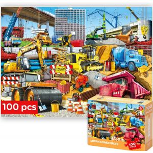 KAJGL-Puzzle 100 Pieces Pour Enfants-Solo Puzzle Enfant D&egrave;s 4 5 6 Ans-Jouet Pour Apprendre Les Voitures Pour Filles Et Gar&ccedil;ons-Jeux Cadeau Pour Filles Et Gar&ccedil;ons 7 8 9 - Neuf