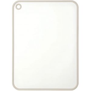 Planche A Decouper Plastique 40X30 Cm Planche &Agrave; D&eacute;couper Epaisse 10Mm, Planche &Agrave; Decouper Blanche Xl Plan De Travail Sans-Bpa Antid&eacute;rapant Rainure Jus Lave-Vaisselle (Cream-Blanche, L) - Neuf