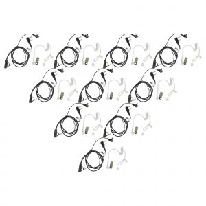 vhbw 10x Oreillette compatible avec Kenwood TH-22AT, TH-22E, TH-235, TH-235A, TH-235E radio talkie-walkie, c&acirc;ble acoustique transparent - Neuf