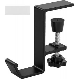 LORANKA-Support Pour Casque, Support de Casque Pliable, sup-port de Crochet De Suspension De Bureau Vis R&eacute;glables, sup-port cas-que gamer avec adh&eacute;sif, Pour &Eacute;couteurs DE Jeu, Cl&eacute;s, Accessoires - Neuf