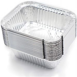 Loranka-Lot De 25 Bols Jetables En Aluminium Pour Barbecue, Convient Pour La Cuisson, La Friture, La Cuisson, 15 X 12 X 5 Cm, 400 Ml (Sans Couvercle) - Neuf