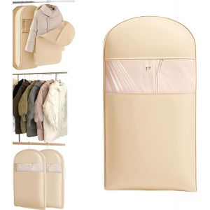 lbgwp60-Sac Sous Vide Pour Vêtements, Sac À Vêtements Peu Encombrant À Suspendre Avec Fermeture Éclair Auto-Compressive, Sac Sous Vide Pour Couettes, Sac À Vêtements Pour Rangement Des Vêtements (L) - Neuf