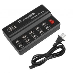 Hub Usb 12 Ports 5 V 12 A, Adaptateur Secteur, Station De Charge, Chargeur, Maison, Voyage, Type Us - Neuf