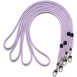 Kal-Lot De 4 Lanières Longues Réglables Avec Mousqueton Blanc/Violet - Neuf