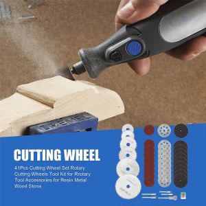 41Pcs Cutting Wheel Set Roues de coupe rotatives Kit d'outils pour accessoires d'outils rotatifs pour r&eacute;sine m&eacute;tal - Neuf