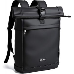 acdsgd-Sac a Dos Etanche, Sac &agrave; Dos Ordinateur Unisexe Extensible de 18 &agrave; 25 Litres avec Fermetures &Eacute;clair Antivol, Sac &agrave; Dos Travail pour Voyage, &Eacute;cole, Loisirs - Neuf