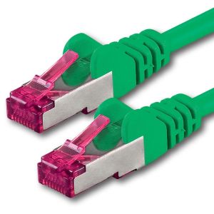 Kal-15m - Vert - 1 Pièce - Câble Réseau Cat6a (10gb/S) S-Ftp Cat 6a Lankacable - Certifié Ghmt Pimf 500 Mhz Cat5 Cat5e Cat6 Cat6a Cat7 Pour Switch, Routeur, Modem, Internet - Neuf