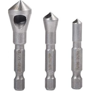 Vente Promotionnelle Outil D'ébavurage De Fraisage 1/4"" Perceuse À Tige Hexagonale Set De Chanfreinage Outil De Fraisage De Fraisage En Bois D'ébavurage - Neuf