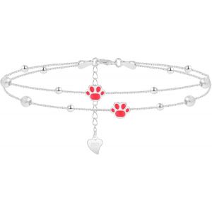 Kalsw-Bracelet De Cheville Femme Fille Ado,Cadeau Femme,Chaîne Réglable 23+5 Cm Pour Femme-Cadeau Pour Maman Femme Fille Ado S?urs Amis,Été Plage - Neuf