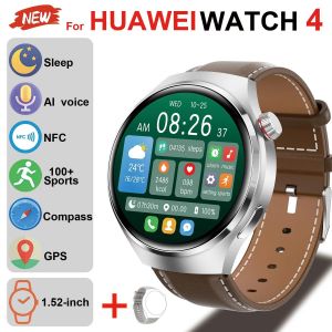 2025 Pour Huawei Montre Intelligente Fr&eacute;quence Cardiaque Moniteur De Sant&eacute; Bluetooth Appel Nfc Gps Tracker Ip68 &Eacute;tanche Smartwatch Hommes Femmes Pour Ai.Silver Brown Skin.Gps - Neuf