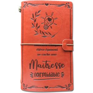Journal Intime Merci Maitresse,Cadeau Personnalisé Maitresse D'École Maternelle,Cadeau Fin D'Année Carnet De Voyage Vintage 120 pages - Neuf