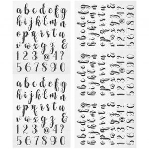 Lot De 5 Tampons Transparents En Caoutchouc Pour Scrapbooking,39 Lettres Minuscules,Pour Journal Intime,Diy,T1768 - Neuf