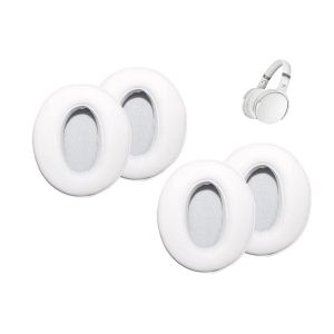 Coussinets d'oreille de rechange pour casque Sennheiser HD 4.50 BTNC HD 450BT HD400S HD485 - Lot de 4 blancs - Neuf