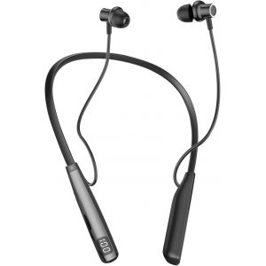 LORANKA-Casque tour de cou Bluetooth 5.4 &eacute;couteurs sans fil LED course &agrave; pied 80h r&eacute;duction bruit - Neuf