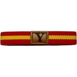 Eryi-Bracelet Drapeau Espagne Personnalisé Avec Votre Initiale, Homme Et Femme. Bracelet En Cuir Et Tissu Élastique. - Neuf