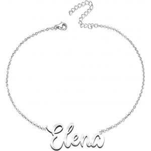 Eryi-Bracelet Pour Femme Avec Prénom En Acier Inoxydable - Pendentif Prénom Personnalisé Argenté Pour Femme - Cadeaux Personnalisés Pour Femme, Mère, Fille, Meilleure Amie - Neuf
