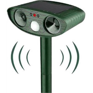 Répulsif À Ultrasons Étanche Pour Chats D'extérieur - Alimenté Par L'énergie Solaire,Capteur De Mouvement,Anti Chats Et Chiens-Qh Szrh A-F - Neuf