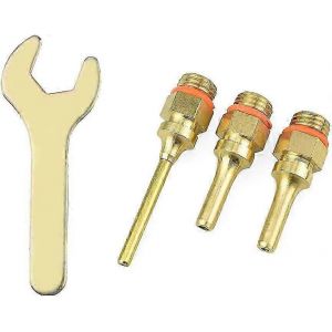 Jeu De Douilles Pour Pistolet À Colle Chaude - 38 Mm - Pointe De Pistolet À Colle En Cuivre (3 Tailles) Et Assortiment De Clés Pour Les Réparations À Domicile - Neuf