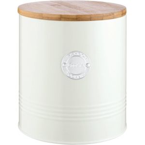 CMWS-Living Boîte à biscuits en acier, crème, 16 x 16 x 18 cm - Neuf