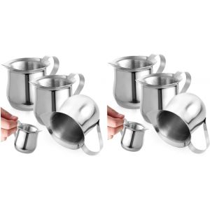 6 Pi&egrave;ces Tasse &Agrave; Lait Vapeur V&ecirc;tements Vapeur Expresso Moulu Tasses &Agrave; Expresso Petit Caf&eacute; Lait Cr&eacute;mier Bec Verseur Tasses Pour Servir Expresso Matcha Chai Vapeur Tasse Cruche En - Neuf