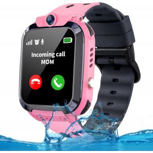 JGD-IP68 Montre Connectée Enfant GPS,Montre GPS Enfant Garçons Filles avec Appel Bidirectionnel,SOS Voice Chat Téléphone Caméra Jeux Mode Classe, Montre Intelligente Enfants Cadeau d'anniversaire - Neuf
