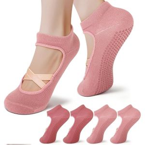 Chaussettes De Pilates Avec Poign&eacute;es Pour Femme &iquest; Chaussettes Antid&eacute;rapantes Pour Pilates, Yoga, Barre Et Danse - Neuf