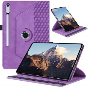 LORANKA-Coque Rotative pour Samsung Galaxy Tab S10 Lite /S10 FE 10,9"" 2025/S9 FE 10,9 2023/S9 11 2023, PU Cuir &Eacute;tui Rotatif &agrave; 360 Degr&eacute;s Tablette Housse Protection avec R&eacute;veil Automatique, Violet - Neuf