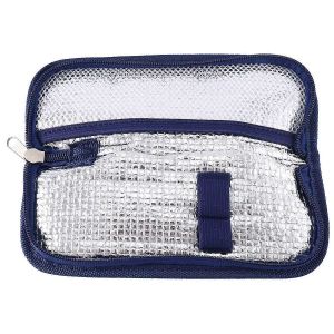 Sac isotherme d'insuline portable Sac de glace en feuille diabétique (bleu marine) - Neuf