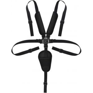 Harnais 5 Points Pour Poussette,Harnais De S&eacute;curit&eacute;,Harnais-Chaise Haute,Sangle R&eacute;glable,Avec Epaulettes Et Coussinets De Protection,Pour Chaise Haute,Poussette Et Si&egrave;ge Enfant, Noir - Neuf