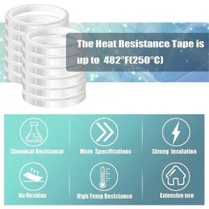 12 Rouleaux De Ruban Adh&eacute;sif Thermique Transparent 10 Mm X 33 M (108 Pi),Vinyle De Transfert Thermique - Neuf