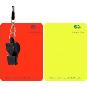 Acdsgd-Kit D'arbitre De Football, Avec Carte Rouge/Jaune Et Acier Inoxydable M&eacute;tal Coach Sifflet, Carton Arbitre Footballde, Carte Jaune Et Rouge, Pour Jeux Sport Accessoires Arbitre De Football - Neuf