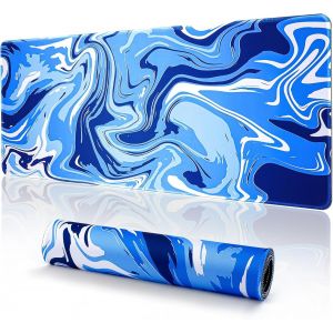 JGD-Tapis de souris japonais Grand tapis de jeu avec support de bureau allong&eacute;, base en caoutchouc et bords cousus - Neuf