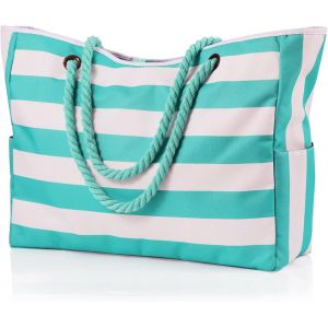 SHIBA-Grand sac de plage imperméable avec fermeture éclair, sac de voyage pour femme, sac à bandoulière pour la piscine, la plage,[1 - Neuf