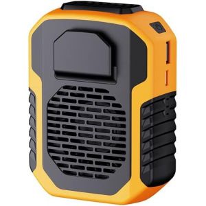 Ventilateur d'extérieur 4 en 1 avec fonction USB,ventilateur de ceinture à clip sur collier personnel,ventilateur de refroidissement pour vêtements de travail,3 vitesses,flux d'air - Neuf