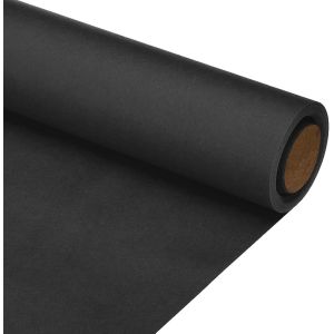 Tianyi-Papier Cadeau Papier D'emballage, 30cm X 10m, 80 Gsm Rouleau De Papier Kraft Pour Emballage D'affiches, Emballage De Cadeaux, Emballage De Bouquets De Fleurs, Noir - Neuf