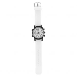 Jis Led Light Quartz Analogique Montre Bracelet Rond En Silicone (Cadran &Agrave; Bracelet Blanc) - Neuf