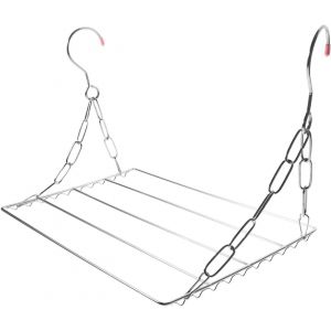 KGABERY-Séchoir À Vêtements Etendoir A Linge Exterieur Au-Dessus Du Séchoir De Porte Séchoirs Pliants Pour Le Linge Cintre Echarpe Ronde Séchoir À Linge Chaussure Acier Inoxydable Culotte - Neuf