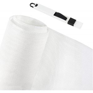 Maa-Rouleau Moustiquaire Fibre De Verre Porte Fenetre 1.2*2.5m Grillage Pour Moustiquaire Coupable Rouleau Toile Moustiquaire Blanc Maille D'écran De Fenêtre Avec Brosse De Nettoyage Pour Terrasse - Neuf