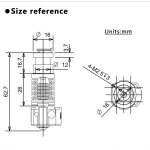 MEVRONISSHOP-Buse en cuivre plaqu&eacute; Hotend K1 V6 compatible avec CR10 Ender 3 V2 Pro Ender 5 Voron 2.4 0.1 Prusa I3 MK3s Titan DDB extrudeuse imprimante 3D - Neuf