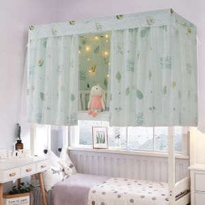 KALANKA-Rideau de Lit Superposés Moustiquaire Ciel de Lit en Tissu Rideau d'occultation pour Cabine Lits à Coucher Mezzanine Chambre Tente de Lits Dortoir étudiant Collèges Rideaux Couvre Cabane - Neuf