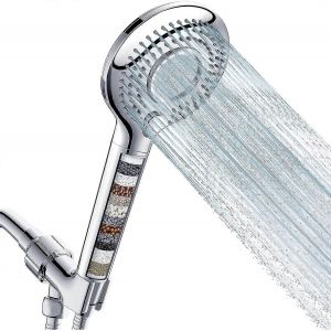 Pomme de douche &agrave; main avec filtre,pomme de douche &agrave; 3 jets haute pression Feelso avec tuyau de 60 po,support et filtres adoucisseurs d'eau &agrave; 15 &eacute;tages pour Hard Wat - Neuf